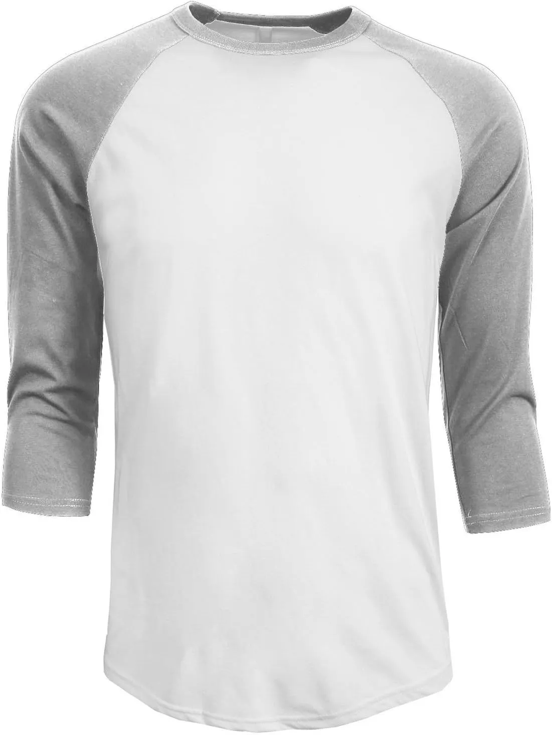 3/4 Sleeve Plain T-Shirt Baseball Tee Raglan Jersey Sports Men's Tee