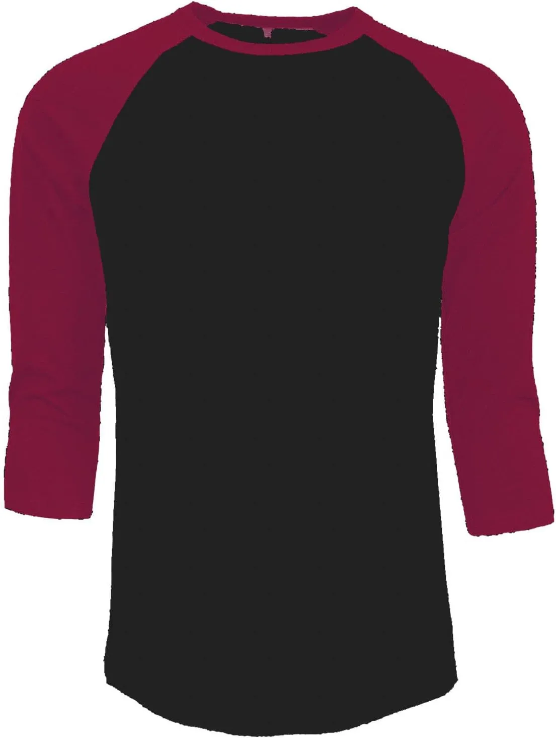 3/4 Sleeve Plain T-Shirt Baseball Tee Raglan Jersey Sports Men's Tee