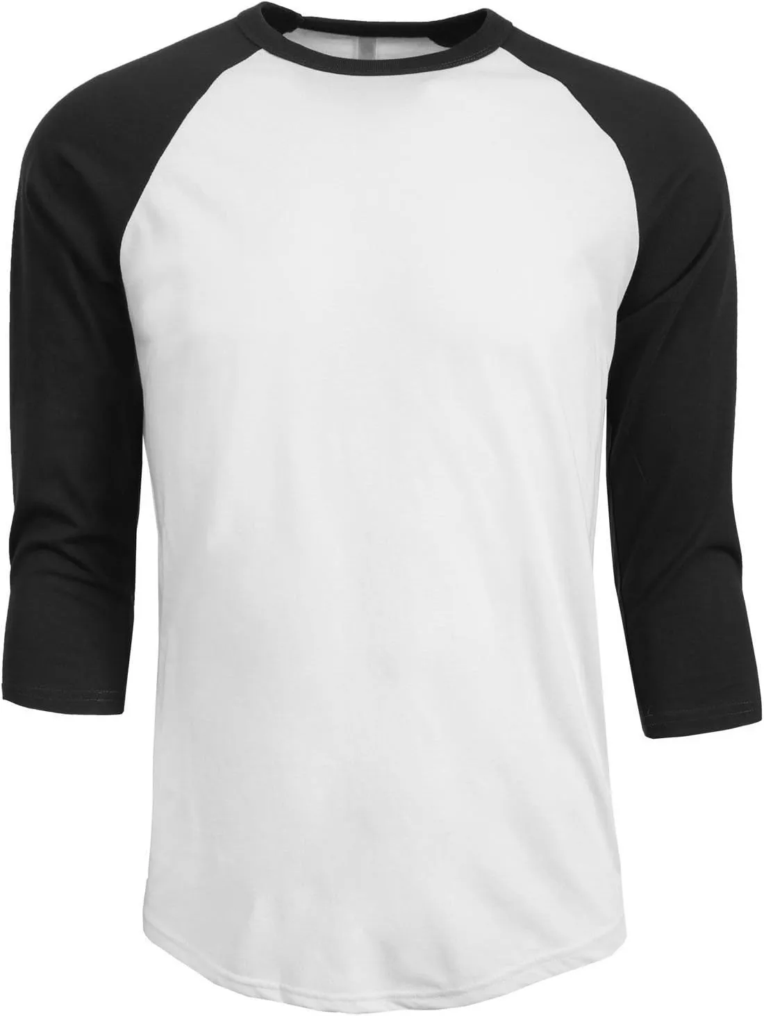 3/4 Sleeve Plain T-Shirt Baseball Tee Raglan Jersey Sports Men's Tee