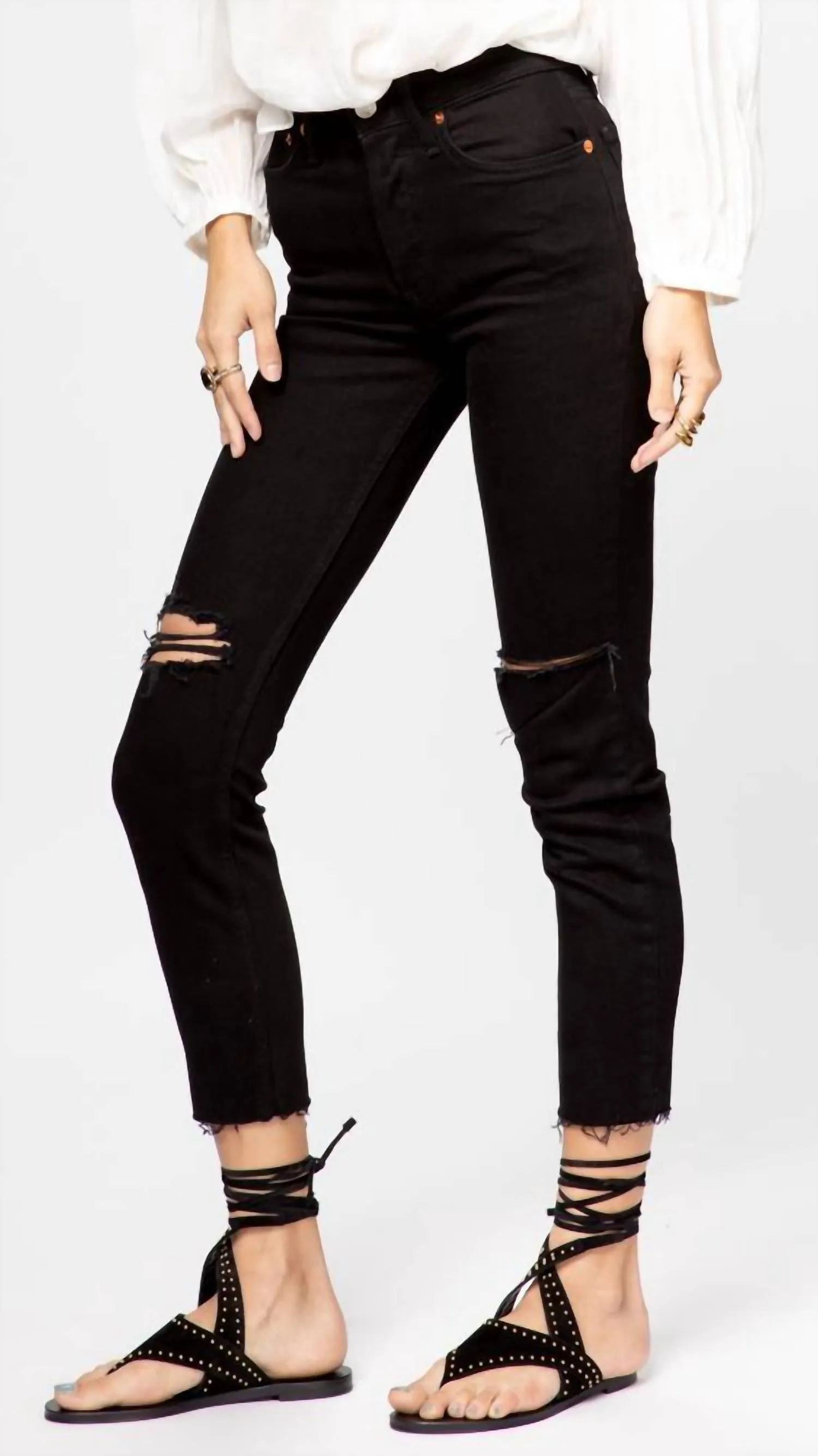 90's High Rise Ankle Crop