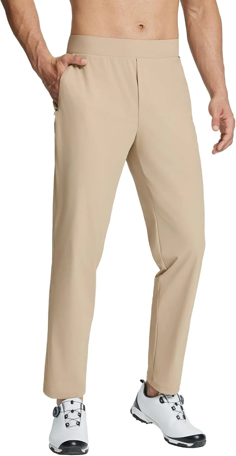 BALEAF Men's Golf Pants Stretch Relaxed Fit 30" Sweatpants with Zipper Pockets Work Casual Athletic