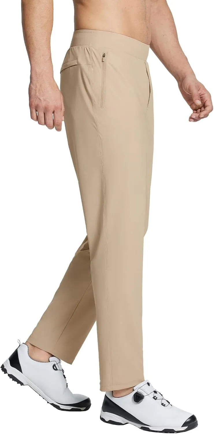 BALEAF Men's Golf Pants Stretch Relaxed Fit 30" Sweatpants with Zipper Pockets Work Casual Athletic