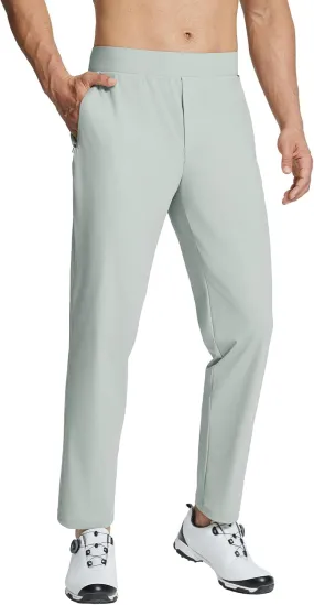 BALEAF Men's Golf Pants Stretch Relaxed Fit 30" Sweatpants with Zipper Pockets Work Casual Athletic