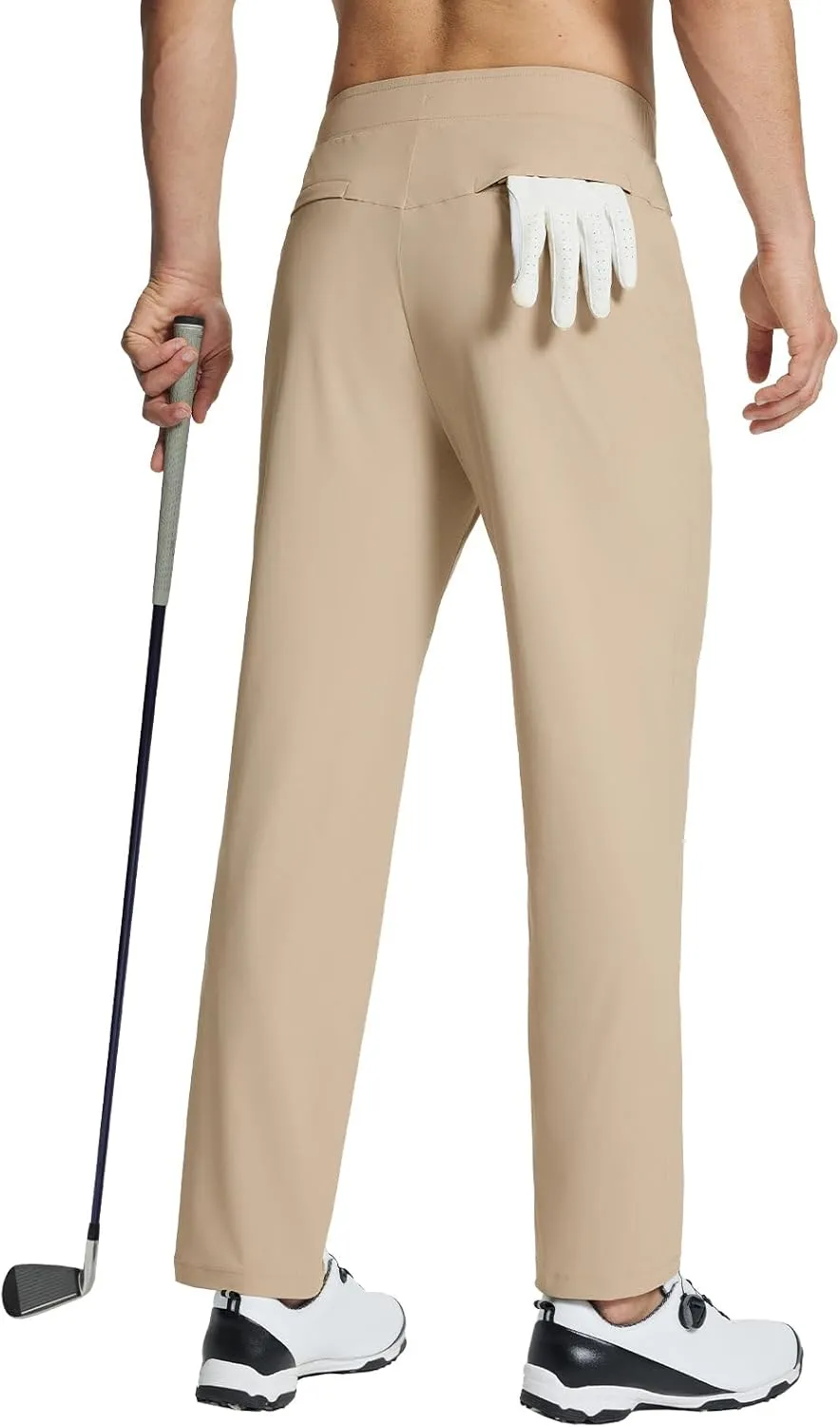BALEAF Men's Golf Pants Stretch Relaxed Fit 30" Sweatpants with Zipper Pockets Work Casual Athletic