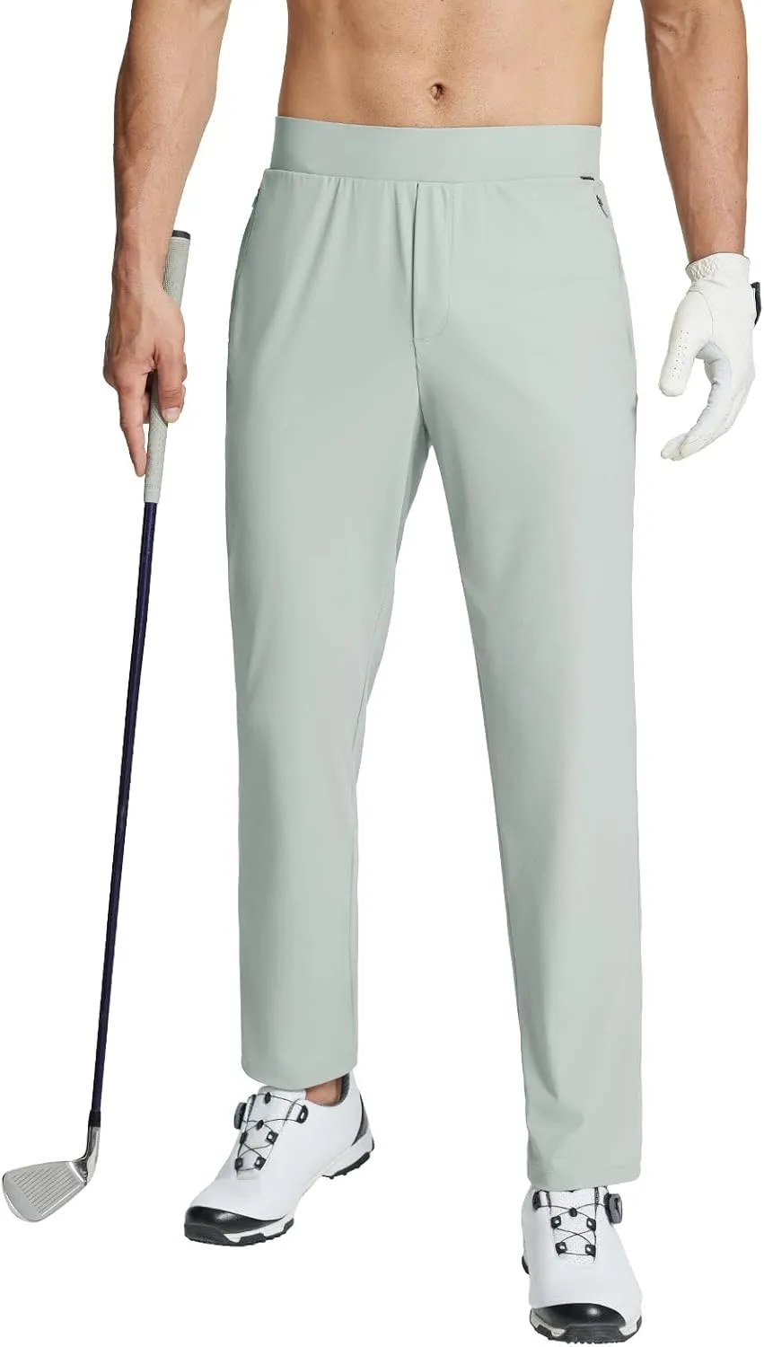 BALEAF Men's Golf Pants Stretch Relaxed Fit 30" Sweatpants with Zipper Pockets Work Casual Athletic