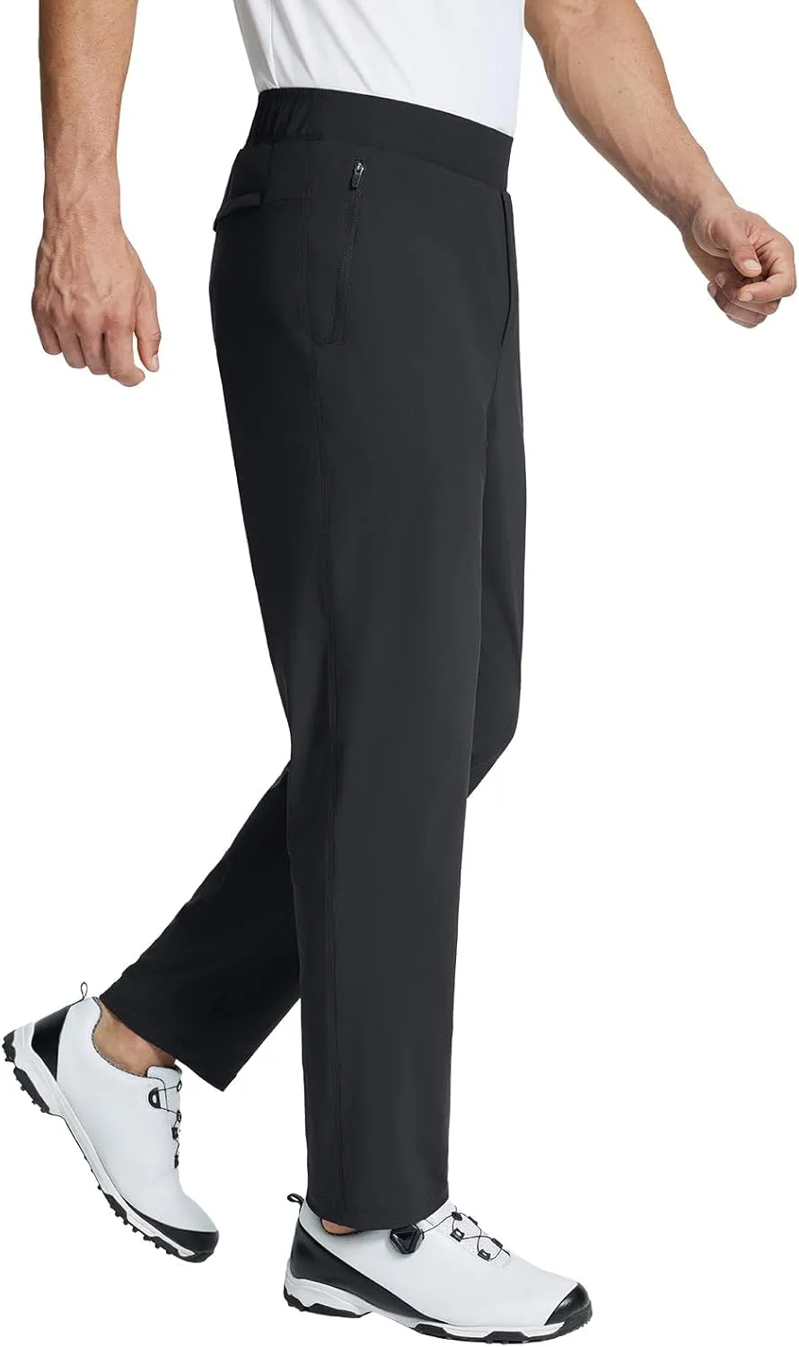 BALEAF Men's Golf Pants Stretch Relaxed Fit 30" Sweatpants with Zipper Pockets Work Casual Athletic