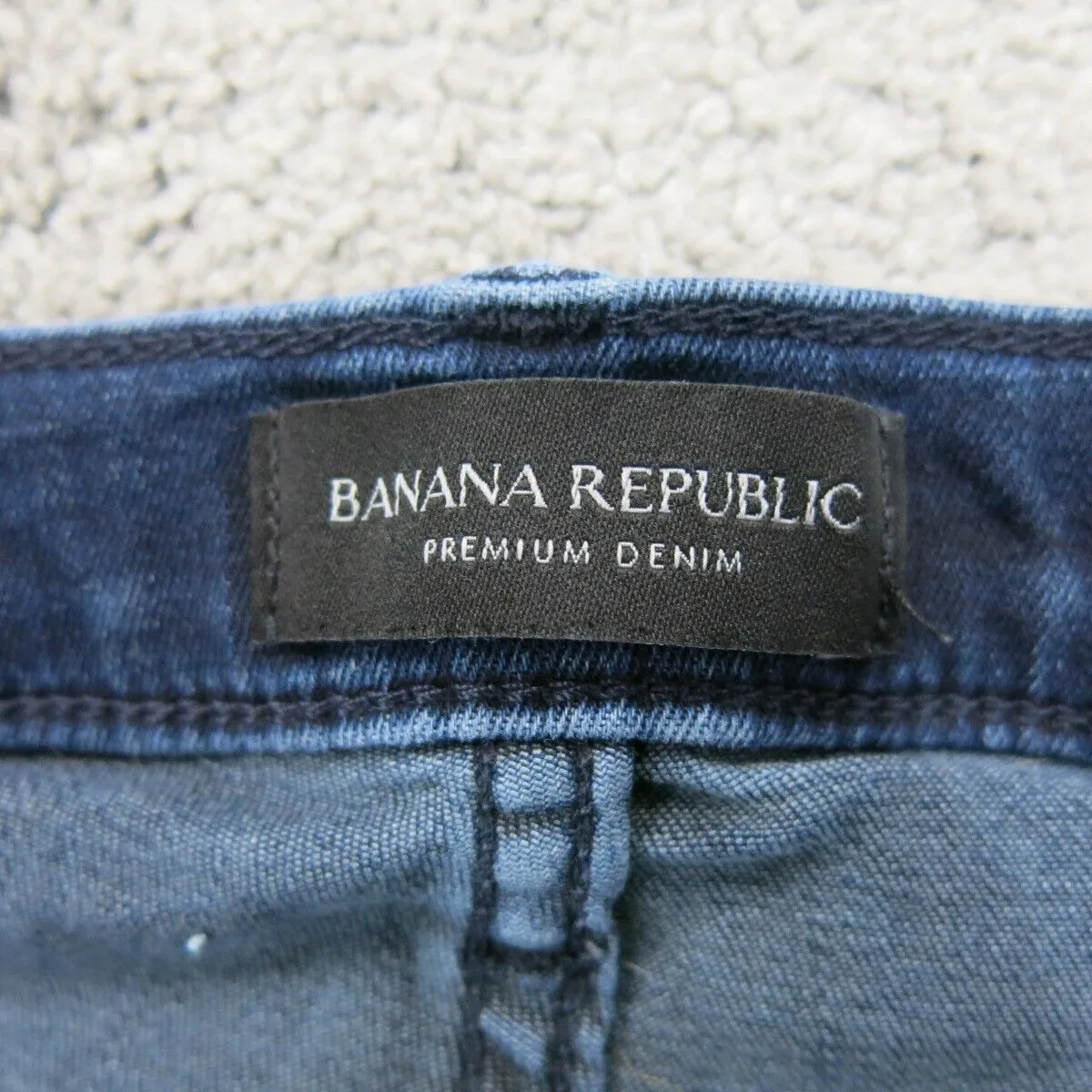 Banana Republic Womens Jeans Skinny Leg Mid Rise Stretch Denim Blue Size 28