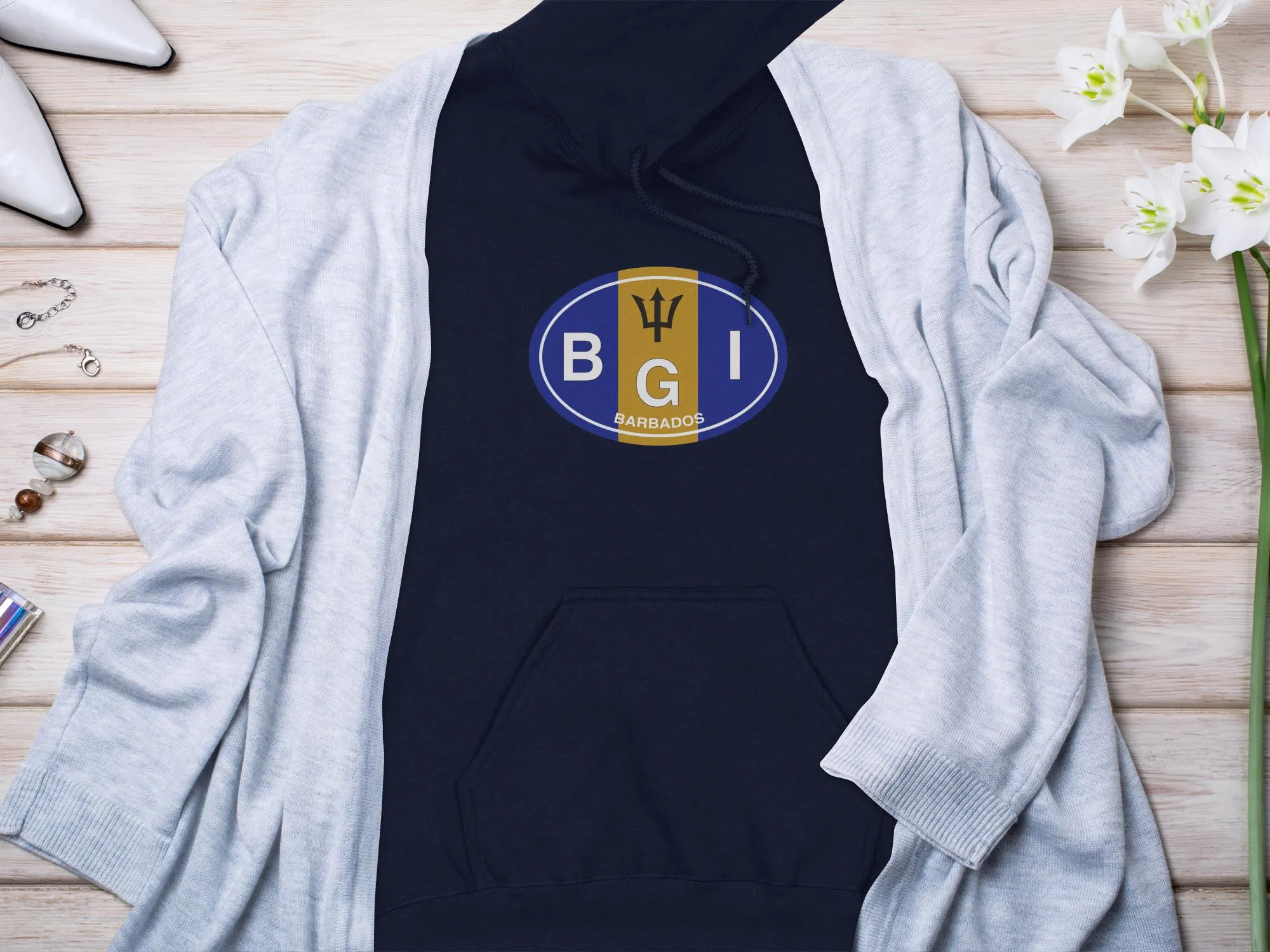 Barbados Vacation Flag Hoodie for Vibrant Island Lovers