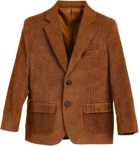 Boy Corduroy Blazer Formal Notched Lapel Cute Casual Slim Fit Tuxedo Wedding Tuxedo Blazer for Boy