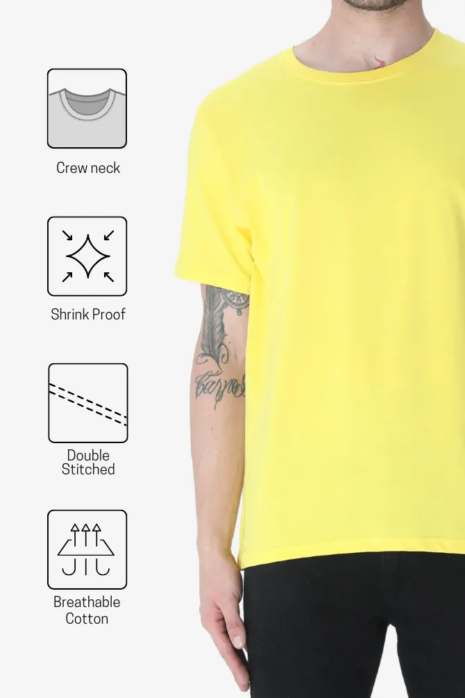 Bright Yellow T-shirt for men
