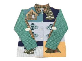 Cabin Bear Reversible Quilted Cotton Jacket | Cozy Outdoor Wear with Soft Cotton Filling and Rustic Bear-Themed Design