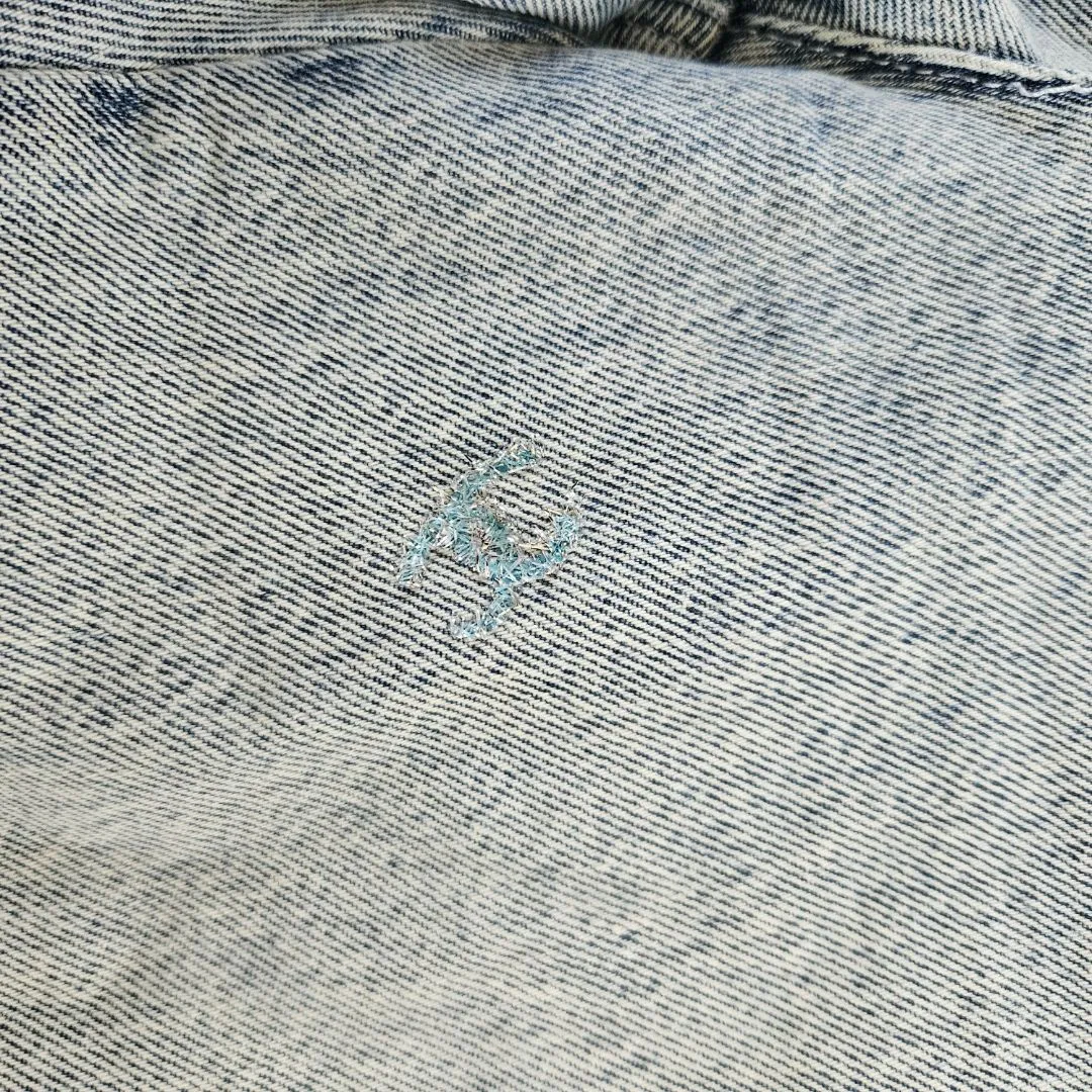 Chanel Blue Skinny Glitter Jeans