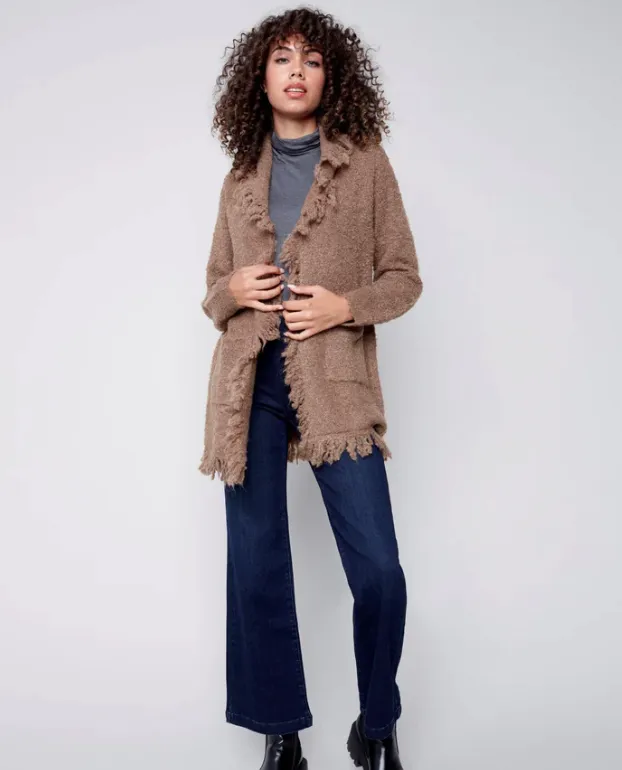 CHB Boucle Cardi-Truffle