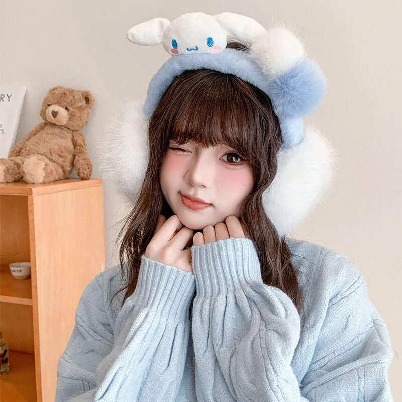 Cinnamoroll Plush Pom-poms Earmuffs