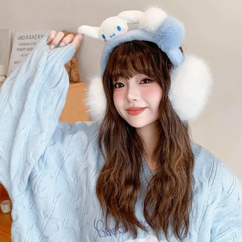 Cinnamoroll Plush Pom-poms Earmuffs