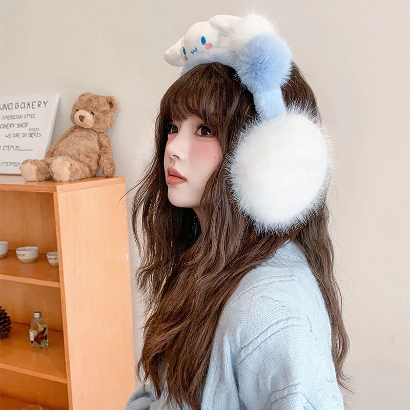 Cinnamoroll Plush Pom-poms Earmuffs