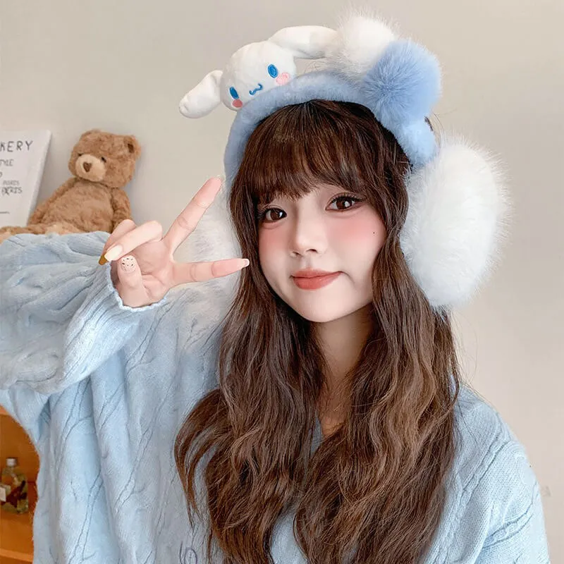 Cinnamoroll Plush Pom-poms Earmuffs