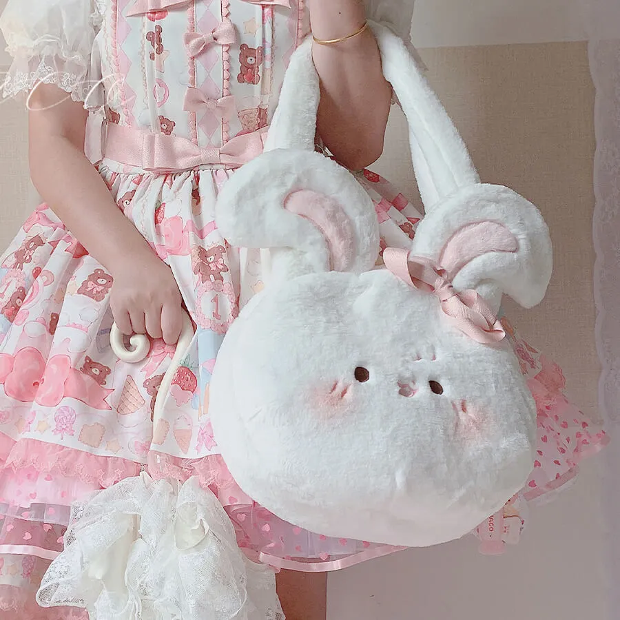 Cute Rabbit Dumpling Plushie Bag