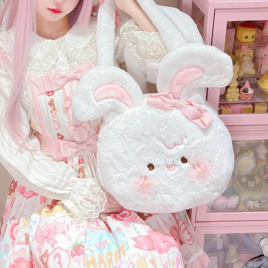 Cute Rabbit Dumpling Plushie Bag