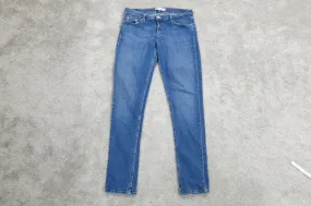 Denizen From Levis Womens Skinny Jeans Stretch Mid Rise Pockets Blue SZ 13 Large