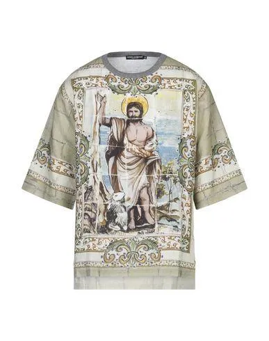 Dolce & Gabbana Man T-shirt Light green 36 suit