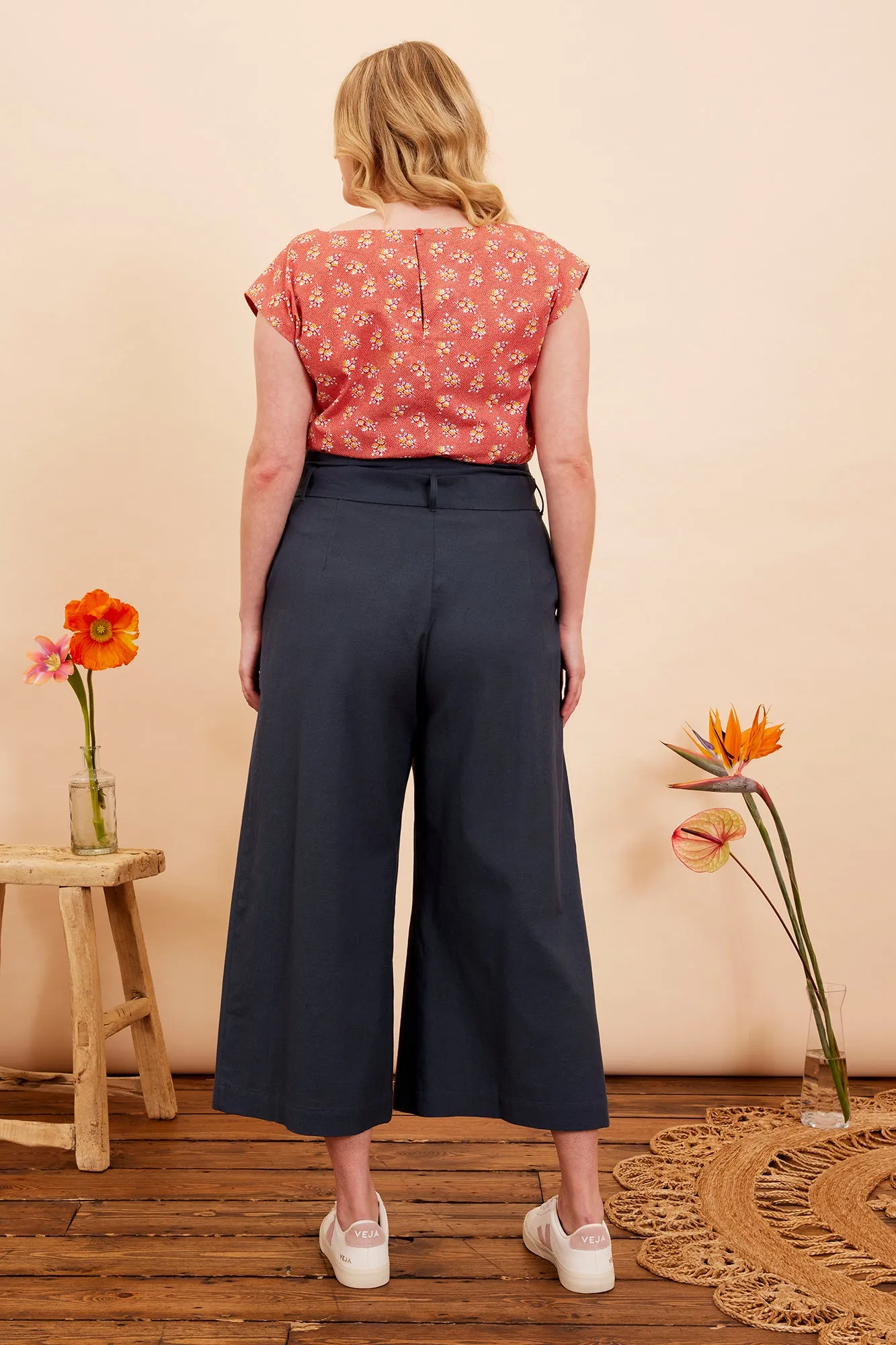 Edna Paprika Ditsy Floral Top