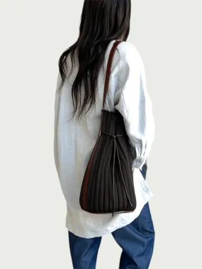 Exhale Supernova Shoulder Tote in Espresso, Neat
