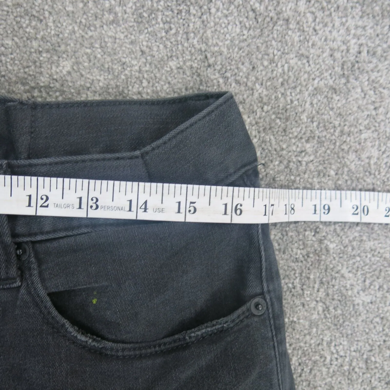 Express Womens Jeans Rocco Skinny Leg Slim Fit Distressed Black Size W32XL30