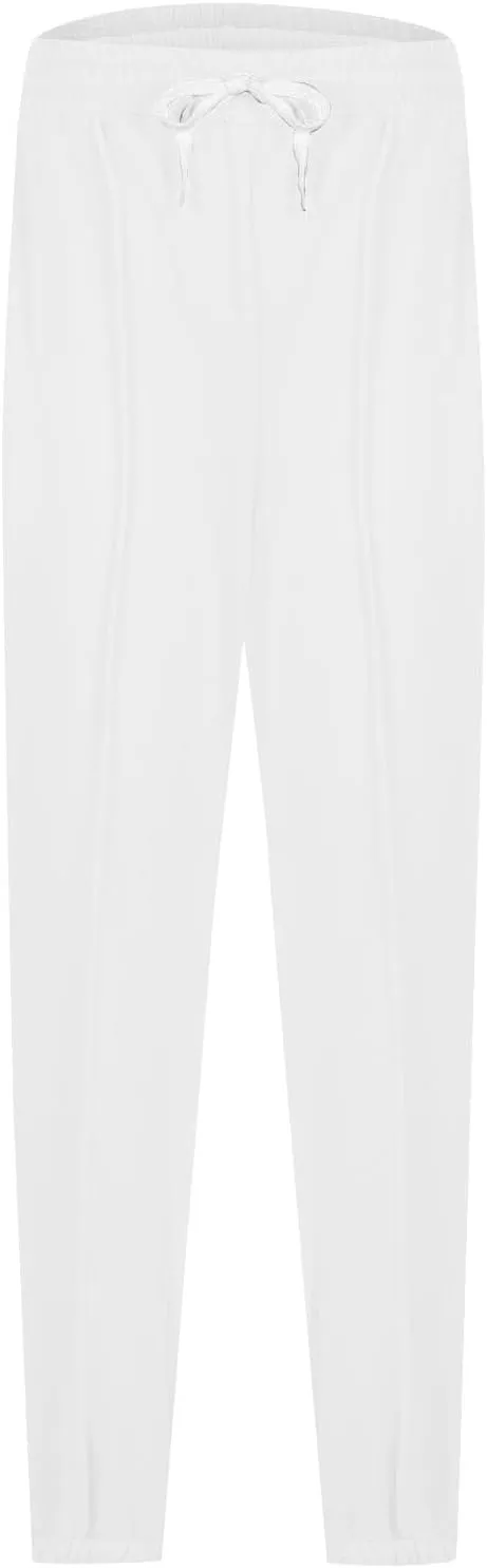 Fleece Lined Leggings Women Sherpa Drawstring Elastic Thermal Leggings Plus Size Trendy Winter Joggers with Pockets
