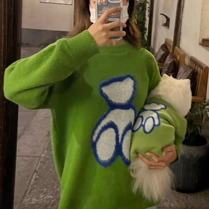 Fluffy Bear Pet Owner Matching Sweater