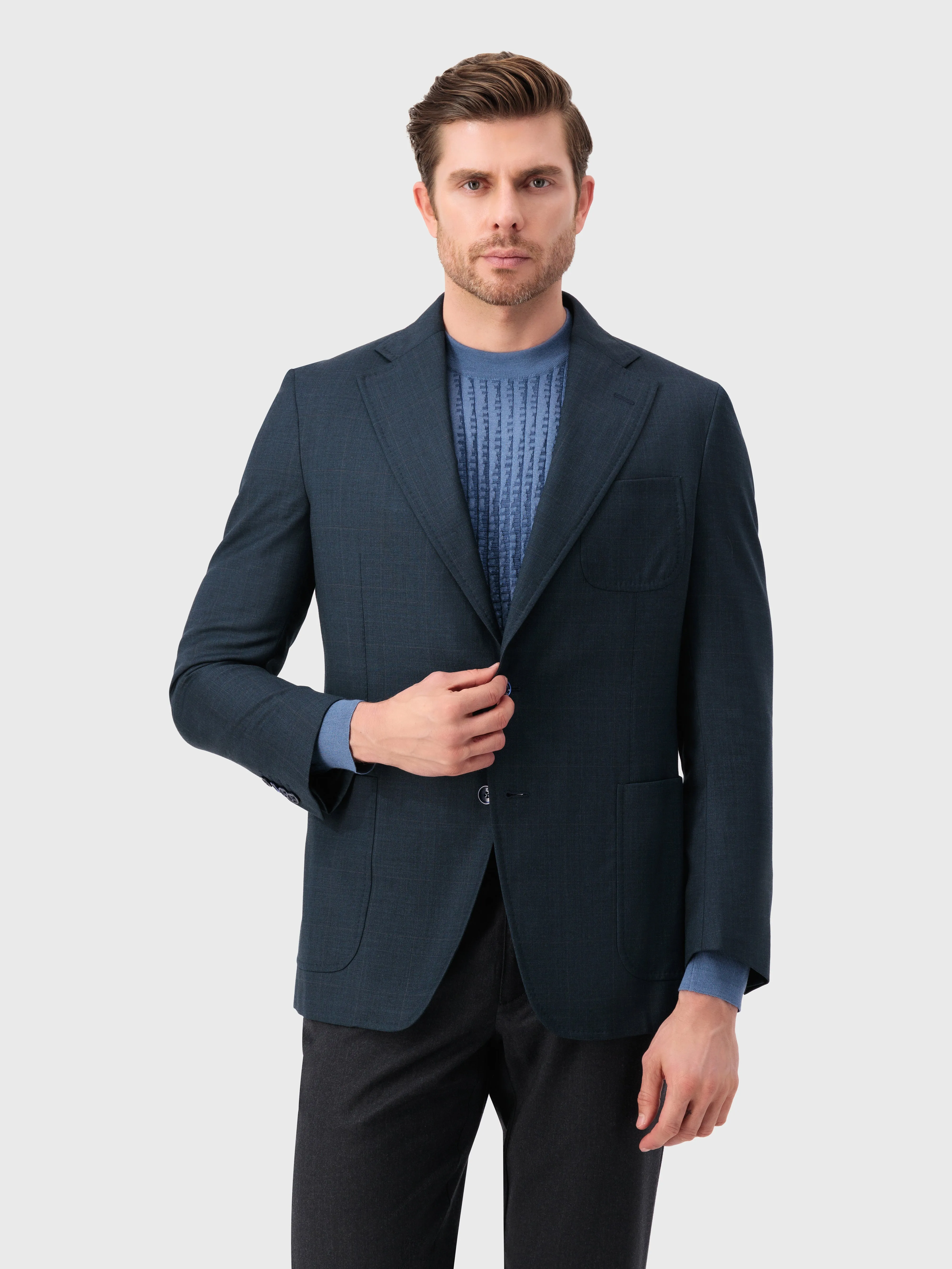 Formal Wool Jacket Dark Green