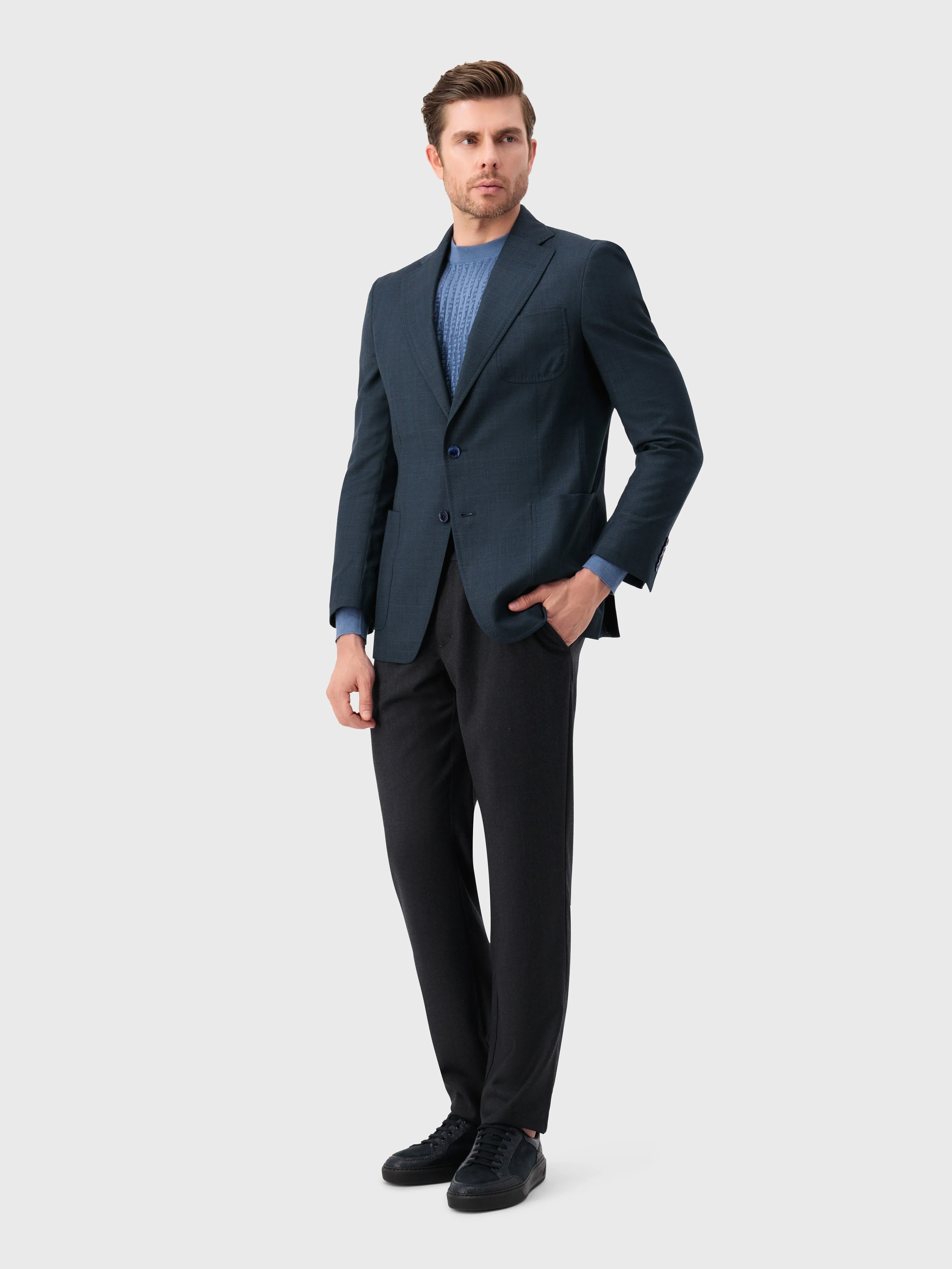 Formal Wool Jacket Dark Green