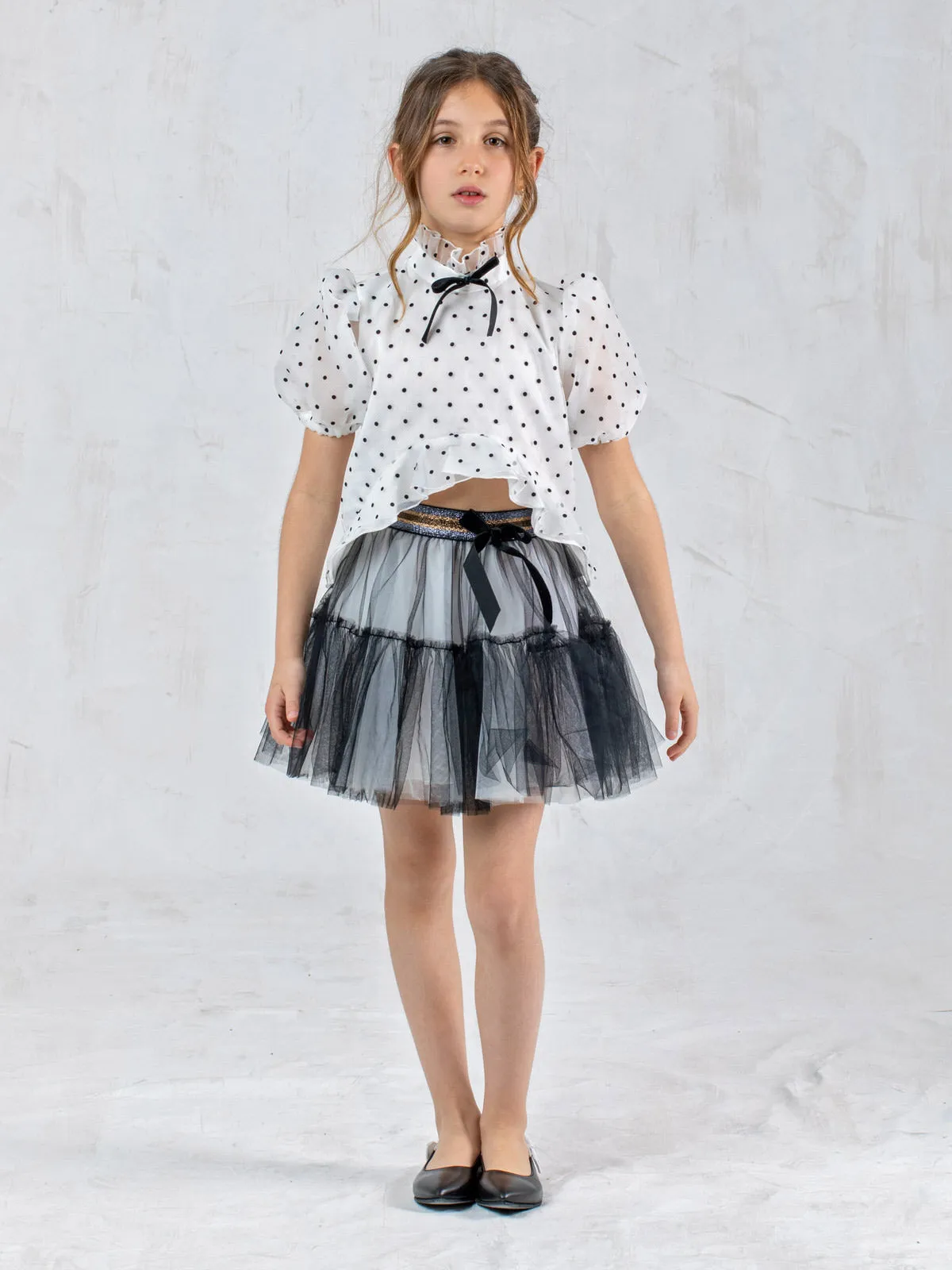 Girl's Tutu tulle skirt with ruffles - HARIET