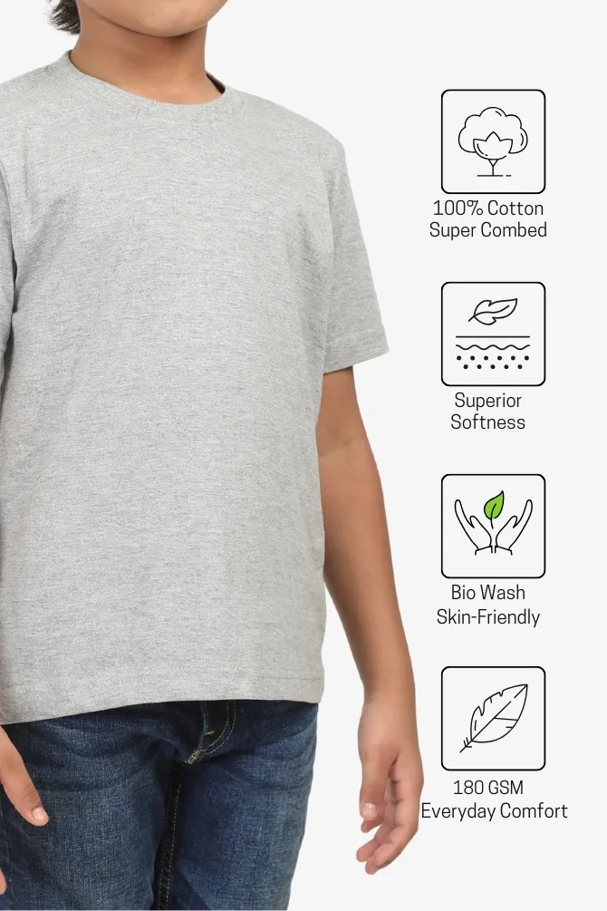 Grey Melange T-shirt for boy