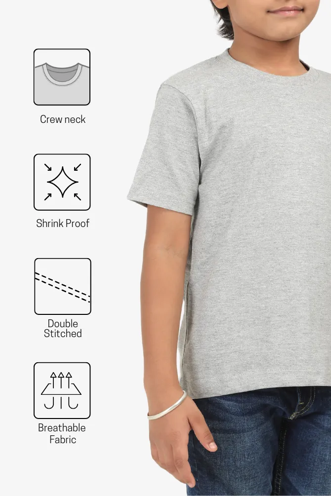 Grey Melange T-shirt for boy