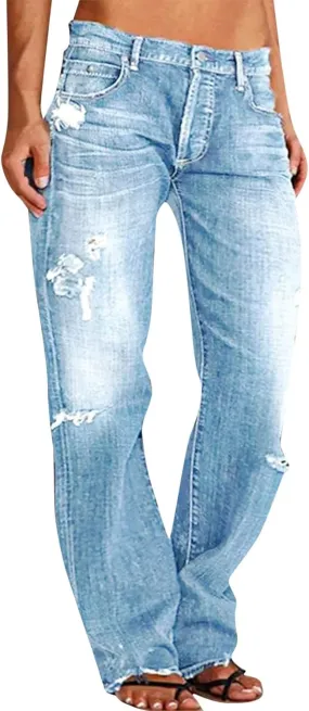 Jeans for Women Rompers Overalls Bib Jumpsuits Ripped Denim Jeans Women's Women's Jeans Pants for Women Vintage