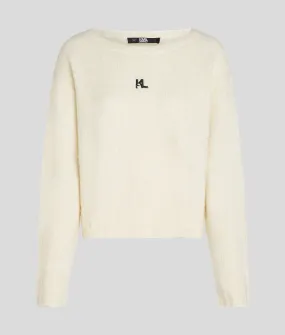 KL LOGO FLUFFY SWEATER