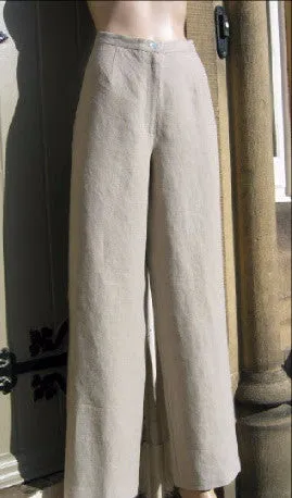 Ladies Fine Linen Zip Trousers (was £59.99)