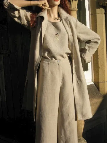 Ladies Fine Linen Zip Trousers (was £59.99)
