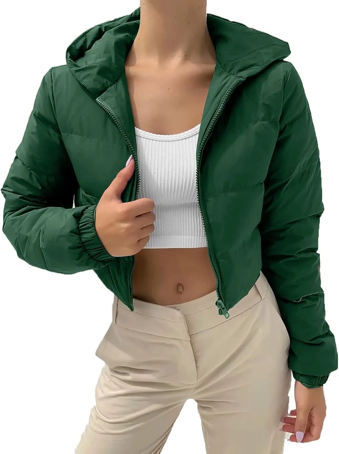 LCMTWX Black Puffer Vest Vest European and American Cotton Jackets Color Stand-up Collar Zipper Plus Size Winter Warm Black