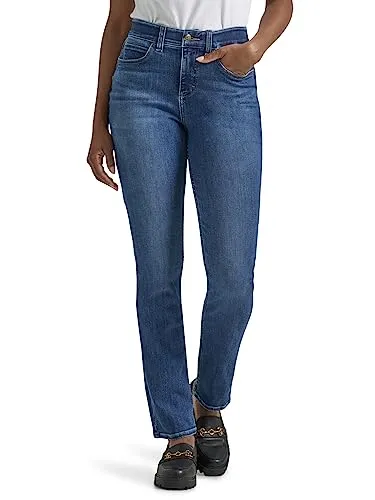 Lee Women's Ultra Lux Comfort with Flex Motion Straight Leg Jean Royal