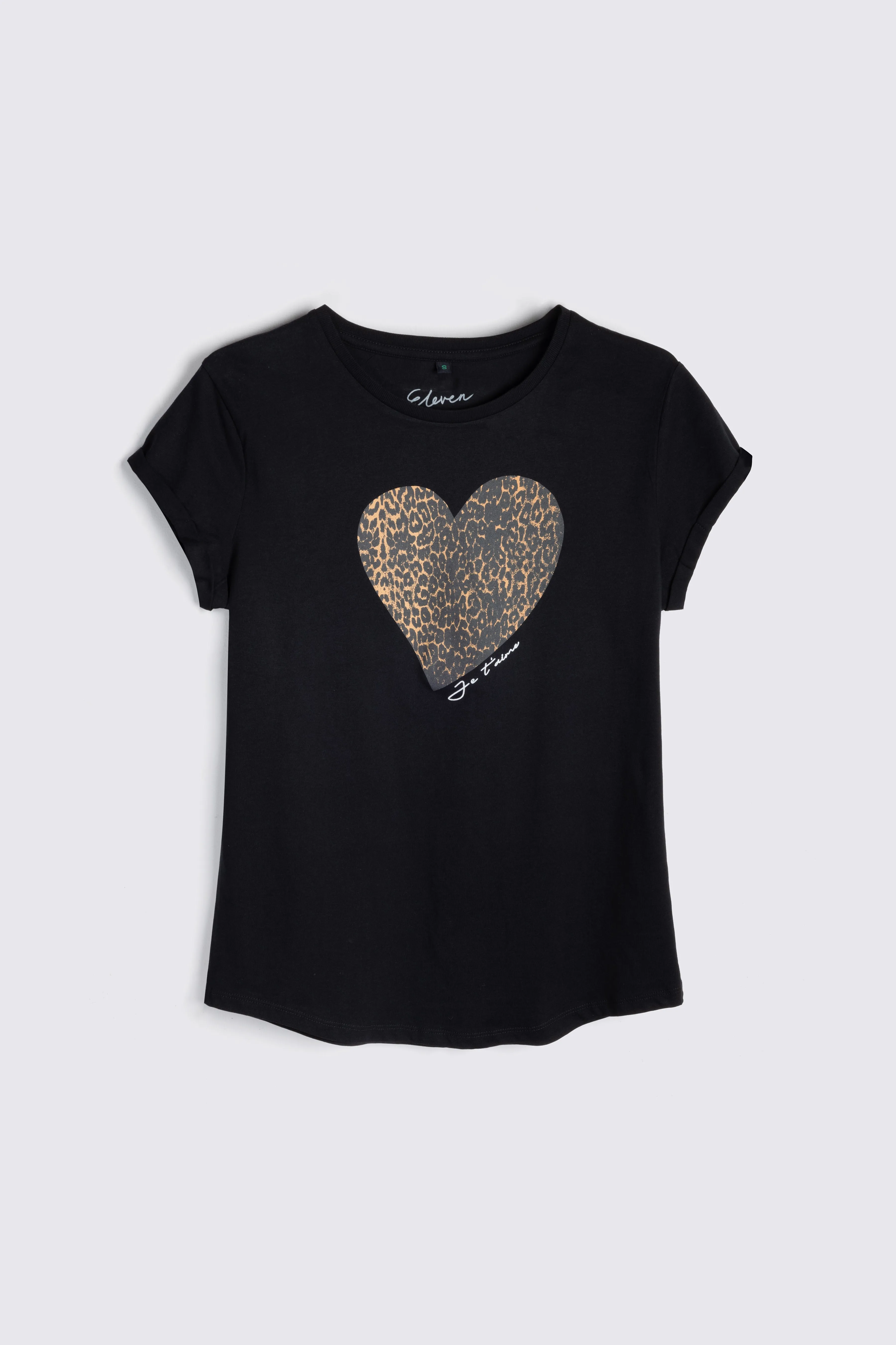 Leopard Heart Neat Fit T-Shirt