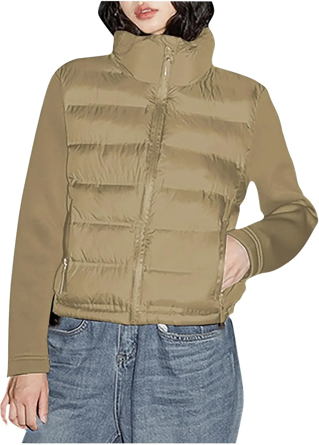 Lightweight Puffer Jacket for Women 2024 Down Oversized Coats Warm Winter Outwear Padded Quilted Overcoat Trendy