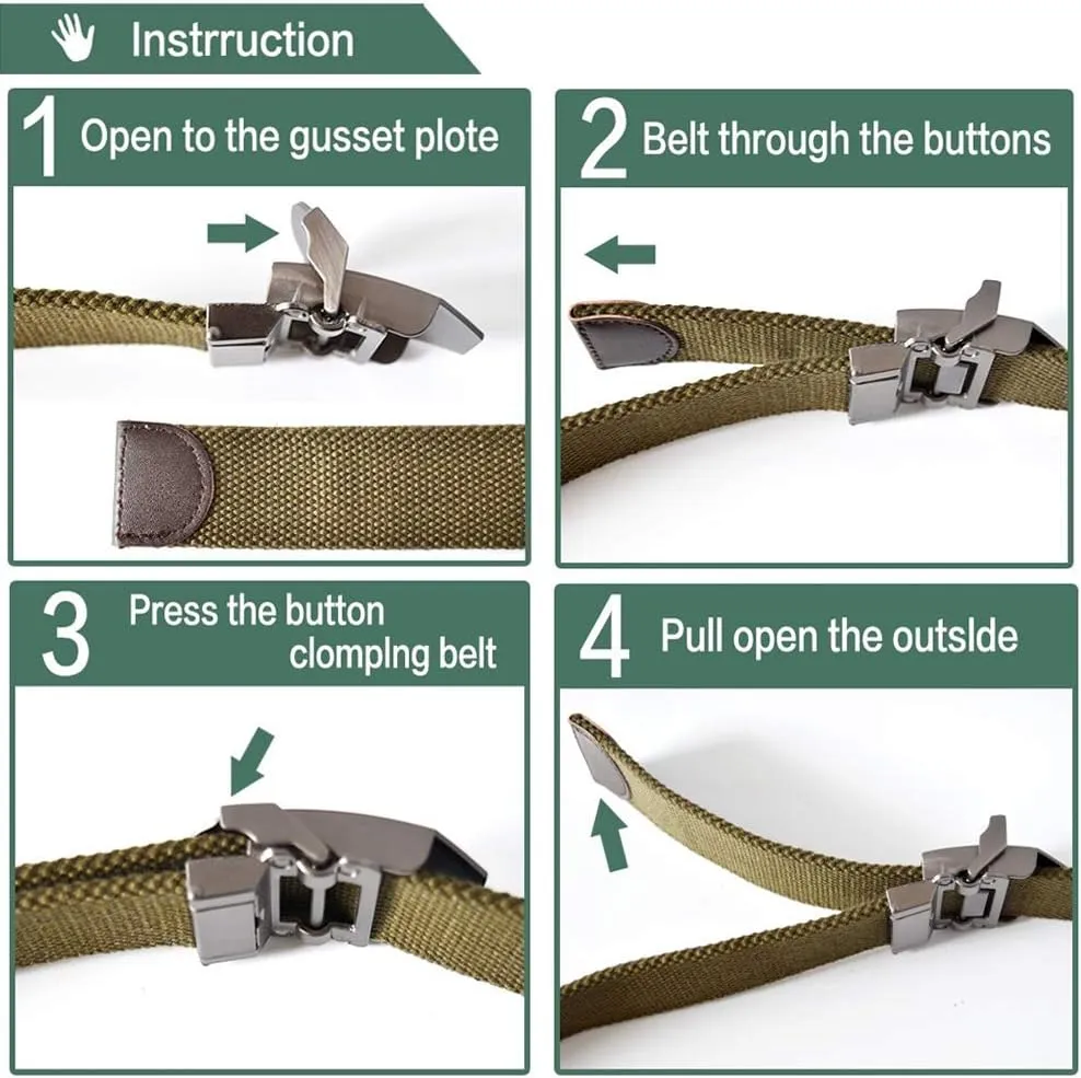 LKMY Men Blet Nylon Canvas Breathable Military Tactical,Men Waist Belt With Zinc Alloy Skull Buckle