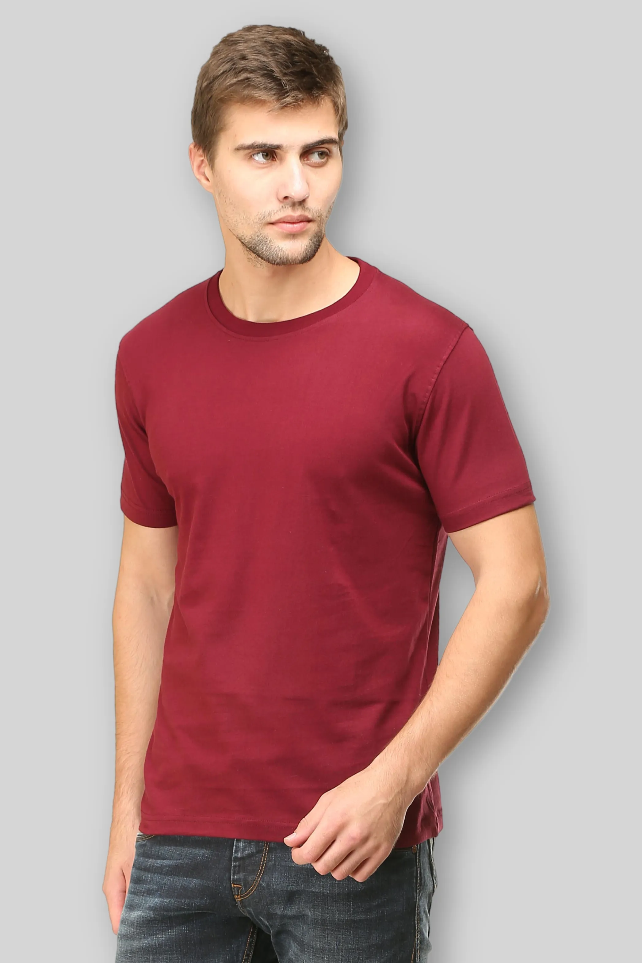 Maroon T-shirt for men