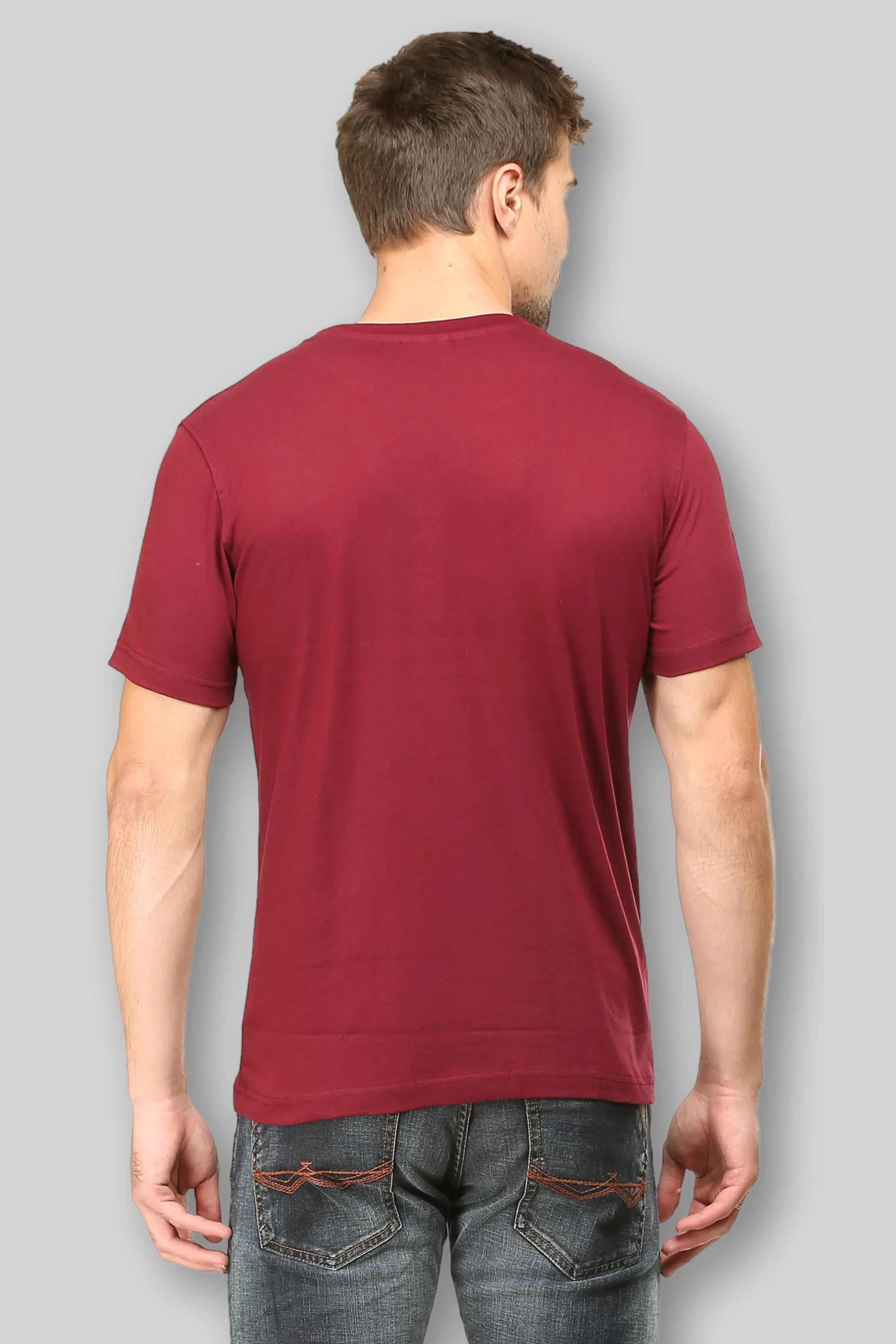 Maroon T-shirt for men