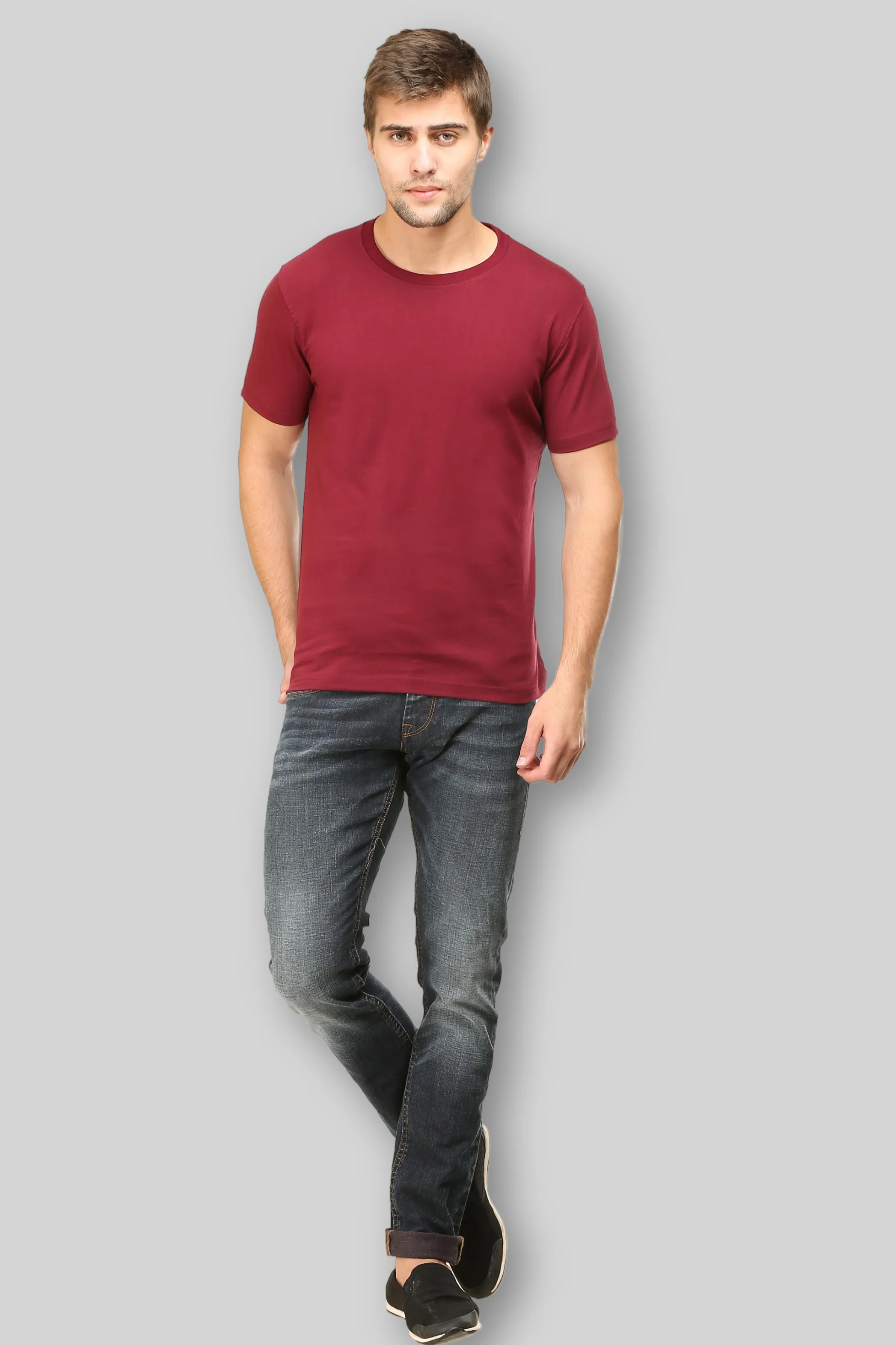 Maroon T-shirt for men