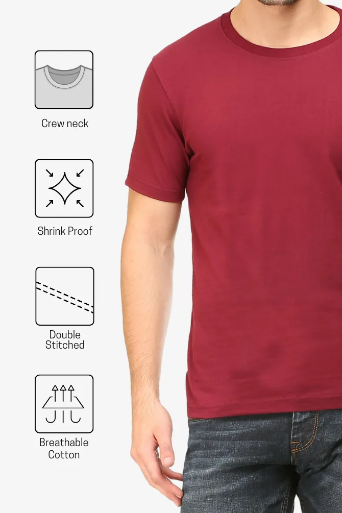 Maroon T-shirt for men