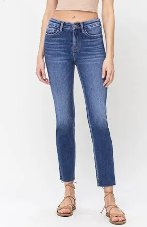 Medium Wash Narrow Straight Denim