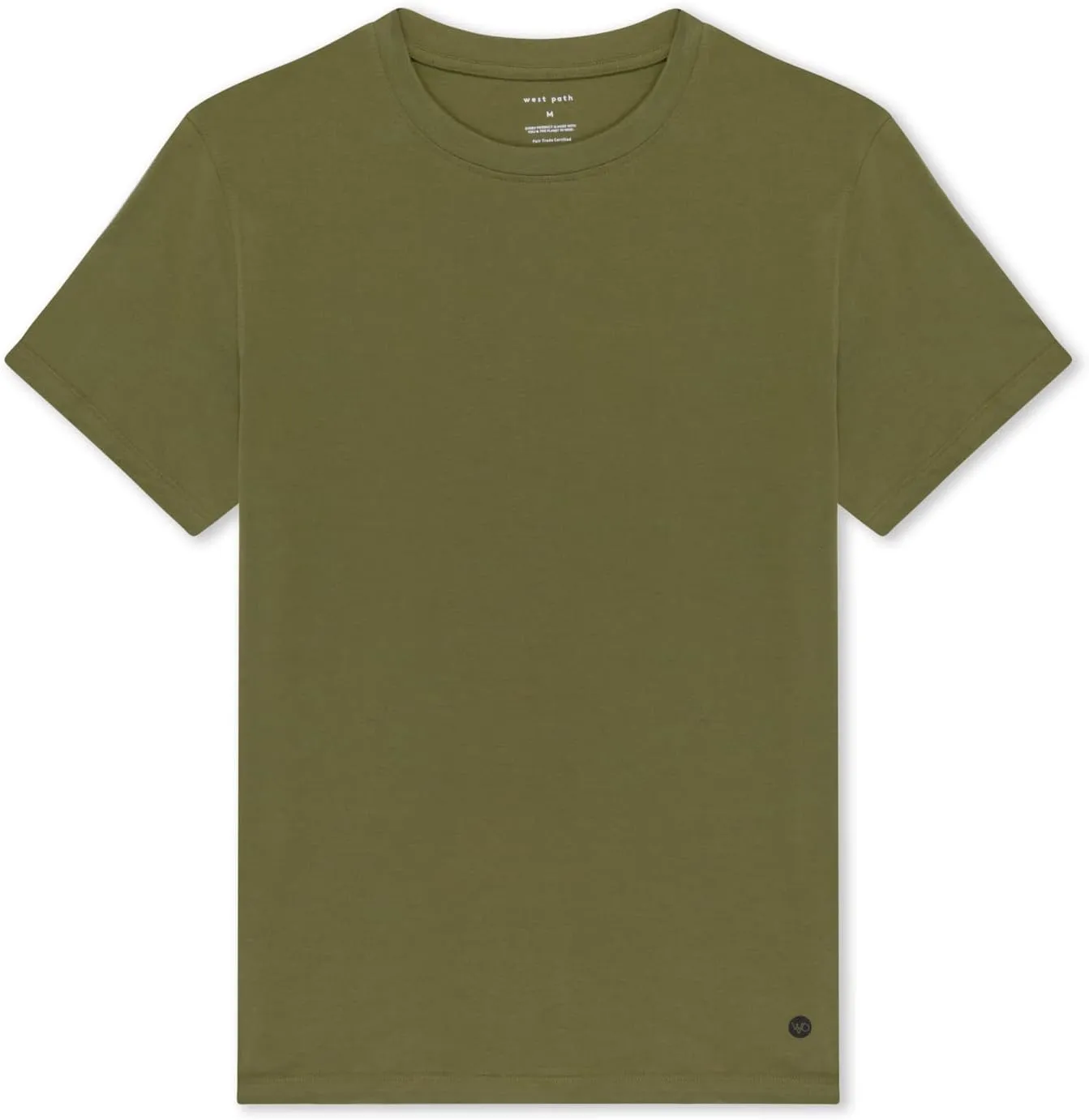 Men's 100% Organic Cotton T-Shirt - Fair Trade Certified Cotton Shirts for Men - Plain Color T-Shirt